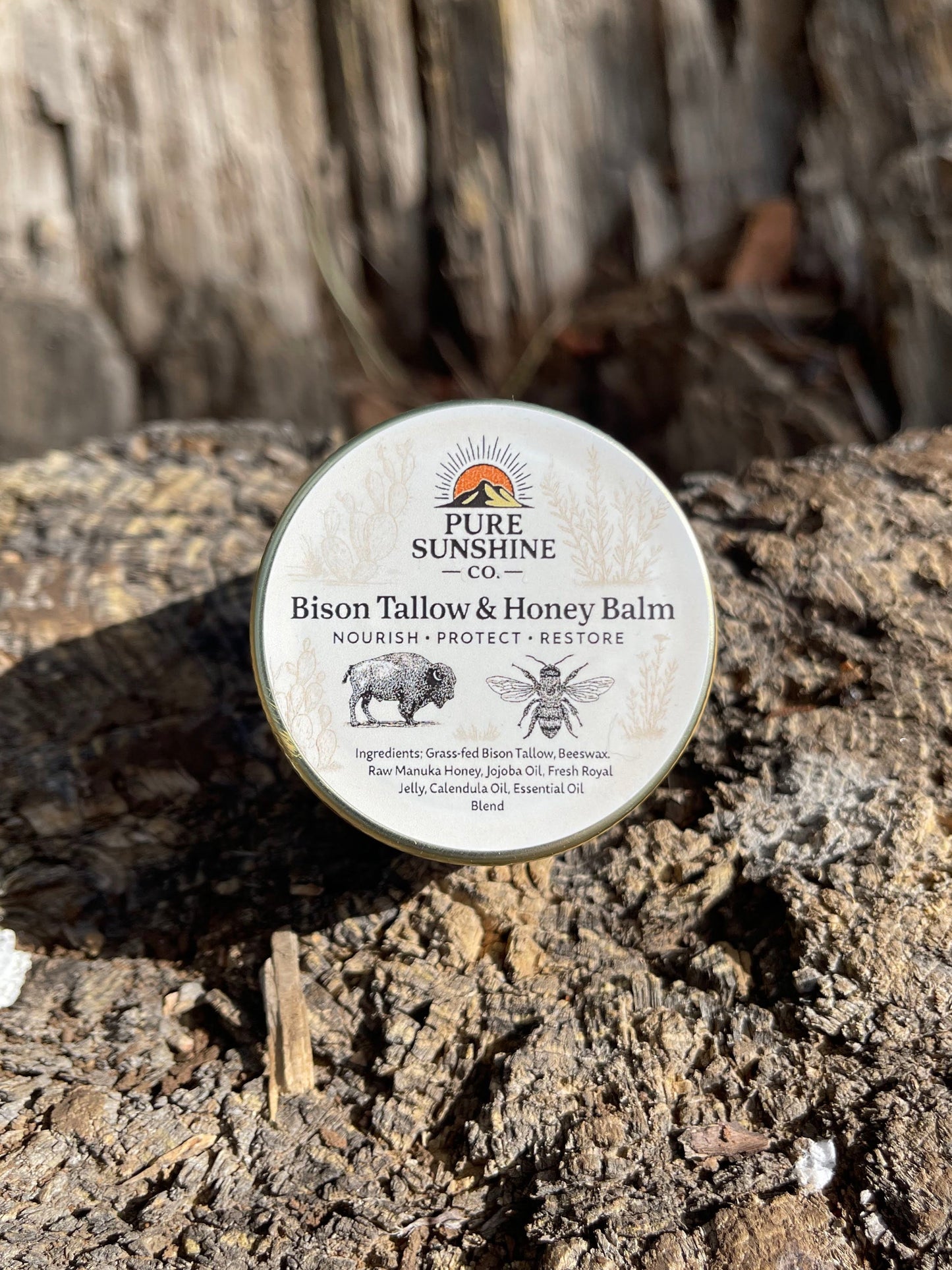 Bison Tallow & Honey Balm - 2oz