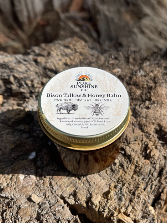 Bison Tallow & Honey Balm - 2oz